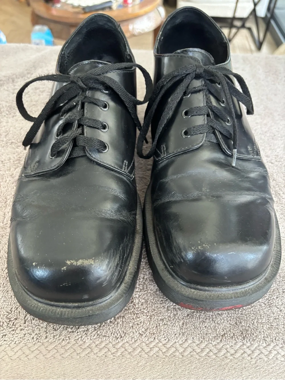 Dr. Martens Black Leather Derby Shoes
